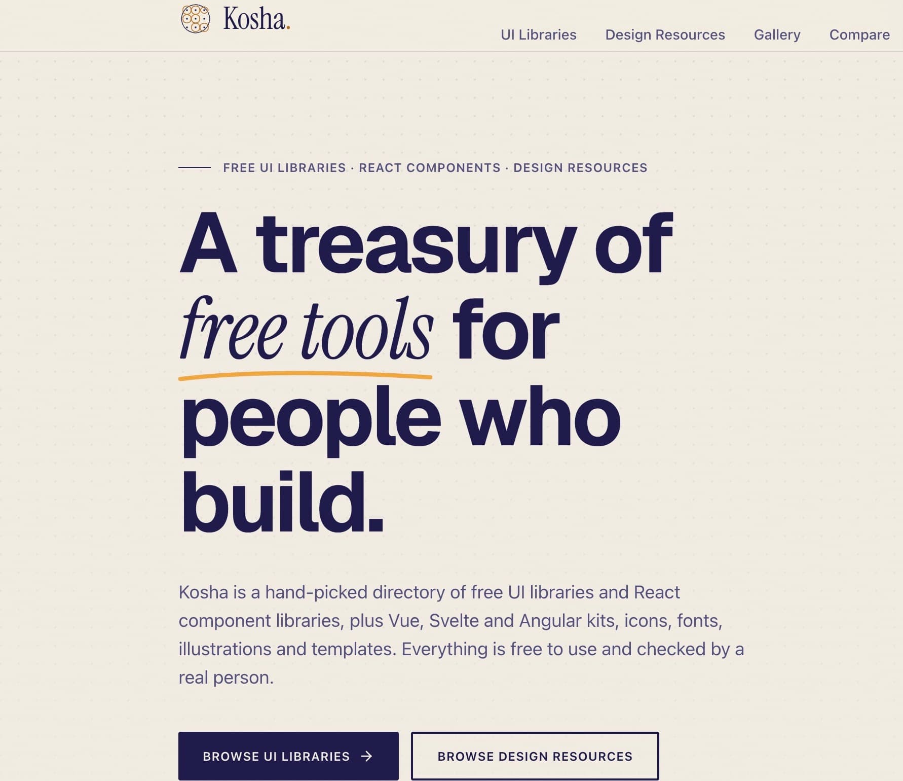 Kosha website